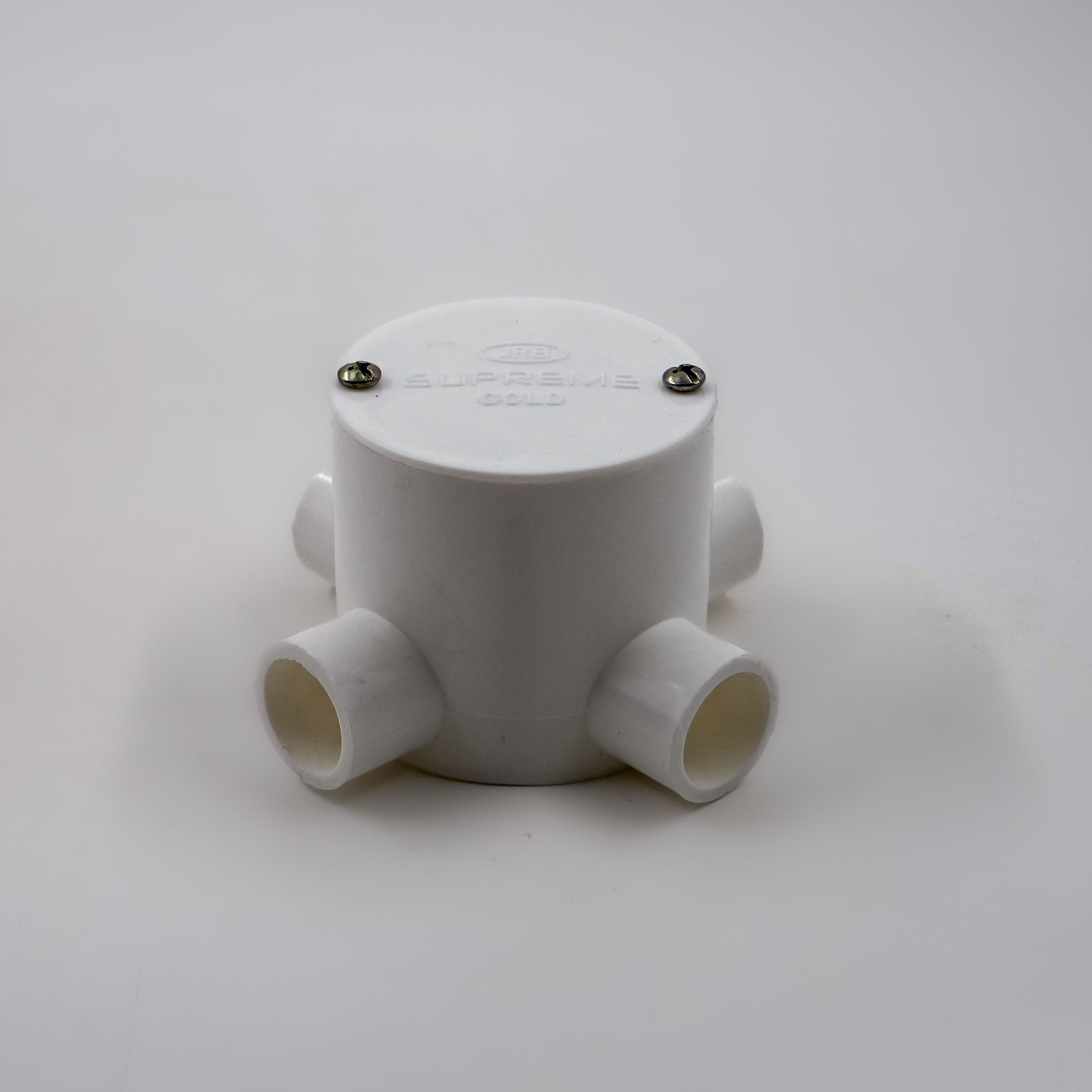 JRB Suppreme - 19Mm Conduit Deep Junction Box 4 Way (White)